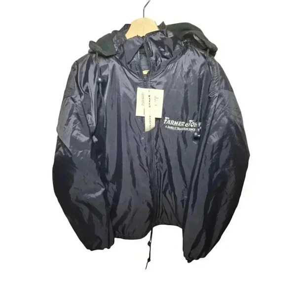 sporttonic Other - NWTVintage FARMER JOHN Windbreaker Jacket Health Safety 90s Navy Lined L